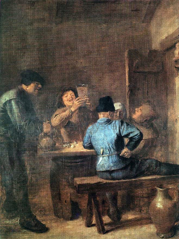  Adriaen Brouwer In the Tavern - Canvas Art Print