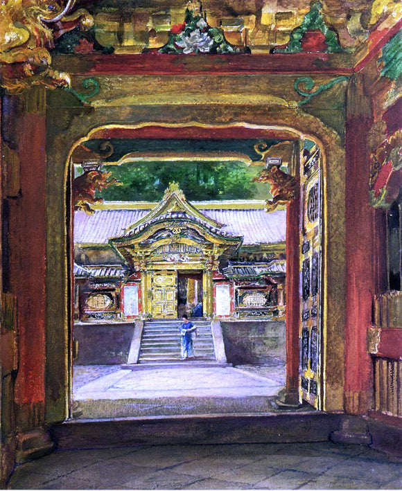  John La Farge In the Third Gate, Looking Toward the Fourth of the Temple, Iyemitsu, Nikko, Aug., 1886 - Canvas Art Print