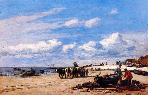  Eugene-Louis Boudin In the Vicinity of Honfleur - Canvas Art Print