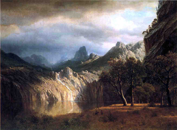 Albert Bierstadt In Western Mountains - Canvas Art Print