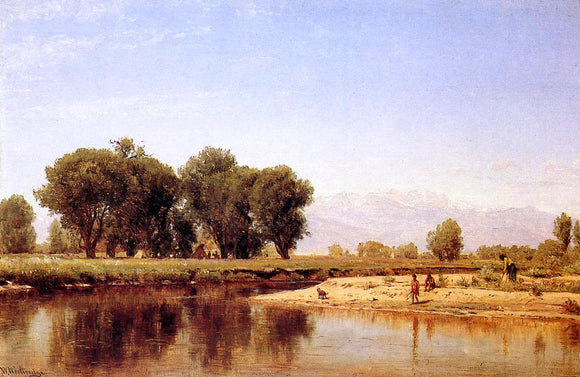  Thomas Worthington Whittredge Indian Emcampment on the Platte River - Canvas Art Print