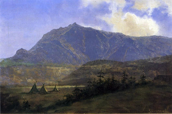  Albert Bierstadt Indian Encampment - Canvas Art Print