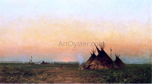  Jules Tavernier Indian Encampment - Canvas Art Print