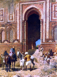  Edwin Lord Weeks Indian Horsemen at the Gateway of Alah-ou-din, Old Delhi - Canvas Art Print