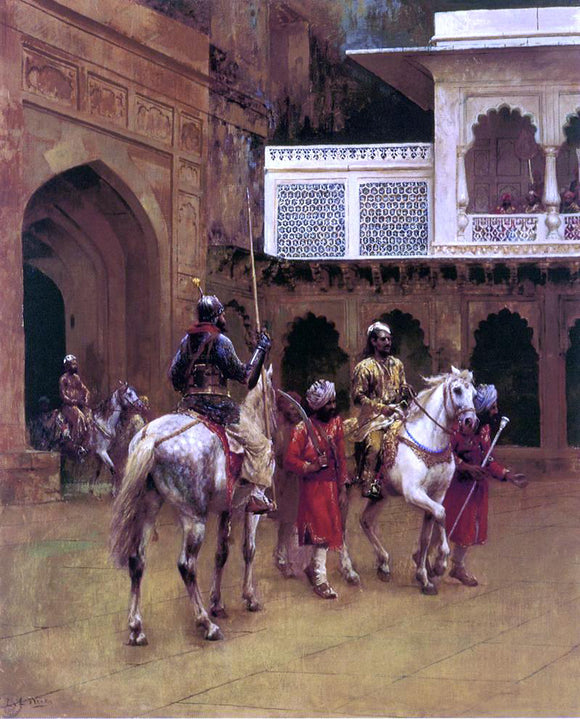  Edwin Lord Weeks Indian Prince, Palace of Agra - Canvas Art Print