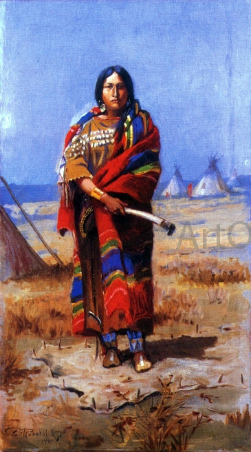  Charles Marion Russell An Indian Squaw - Canvas Art Print