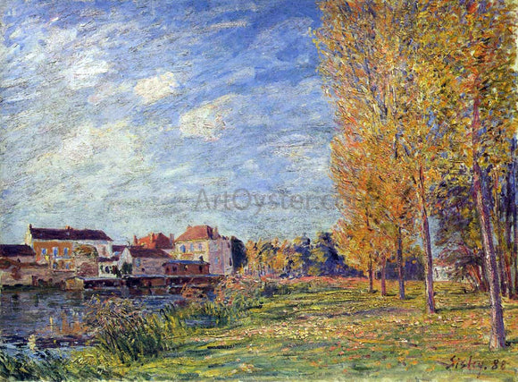  Alfred Sisley Indian Summer at Moret - Sunday Afternoon - Canvas Art Print