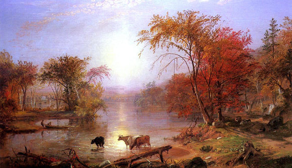  Albert Bierstadt Indian Summer - Hudson River - Canvas Art Print