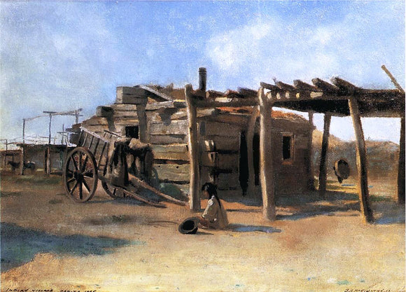  George A McKinstry Indian Village, Dakota - Canvas Art Print