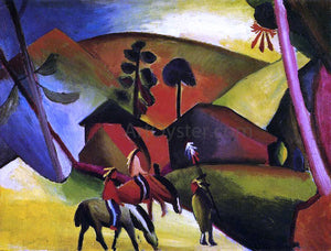  August Macke Indians on Horses - Canvas Art Print