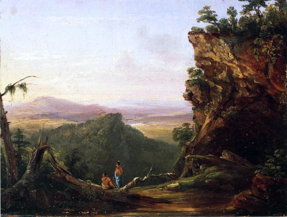  Thomas Cole Indians Viewing Landscape - Canvas Art Print