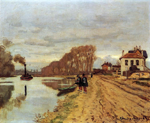  Claude Oscar Monet Infantry Guards Wandering along the River - Canvas Art Print