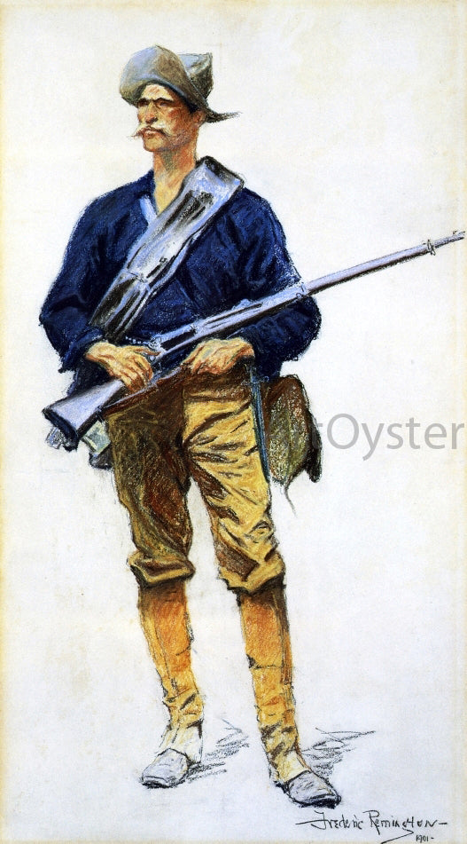  Frederic Remington Infantry Soldier - Canvas Art Print
