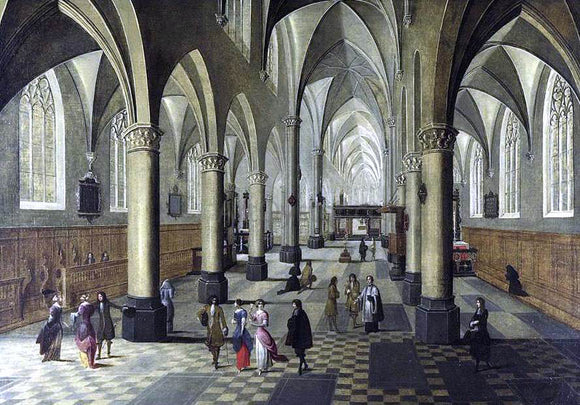  The Younger Peeter Neeffs Interior of a Cathedral - Canvas Art Print