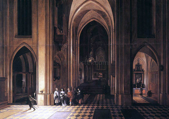  The Elder Peeter Neeffs Interior of a Church - Canvas Art Print