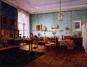  Eduard Ritter Interior of a Living Room - Canvas Art Print