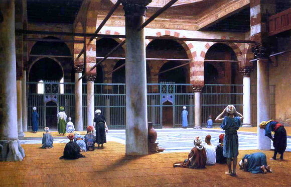  Jean-Leon Gerome Interior of a Mosque - Canvas Art Print