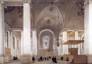  Pieter Jansz Saenredam Interior of the Church of St Anne in Haarlem - Canvas Art Print