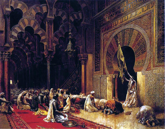  Edwin Lord Weeks Interior of the Mosque at Cordova - Canvas Art Print
