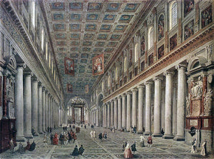  Giovanni Paolo Pannini Interior of the Santa Maria Maggiore in Rome - Canvas Art Print