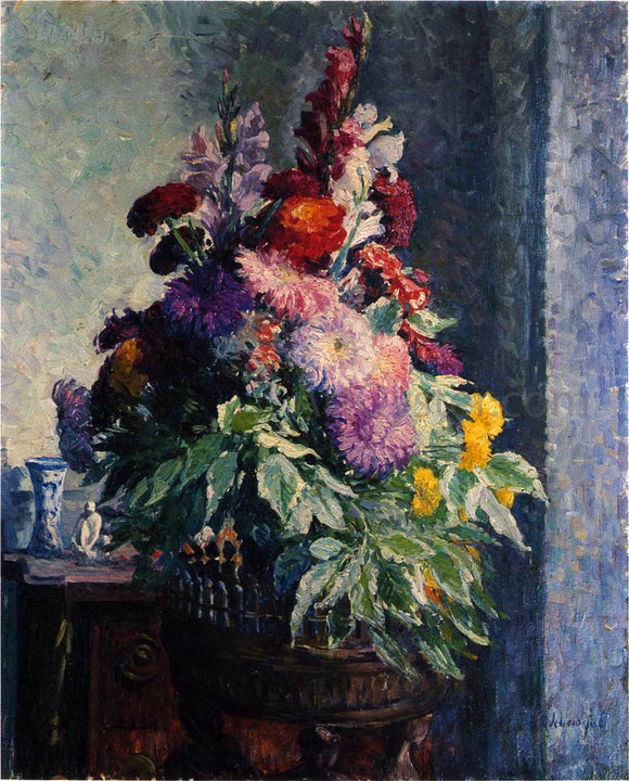  Henri Lebasque Interior with a Bouquet of Flowers - Canvas Art Print