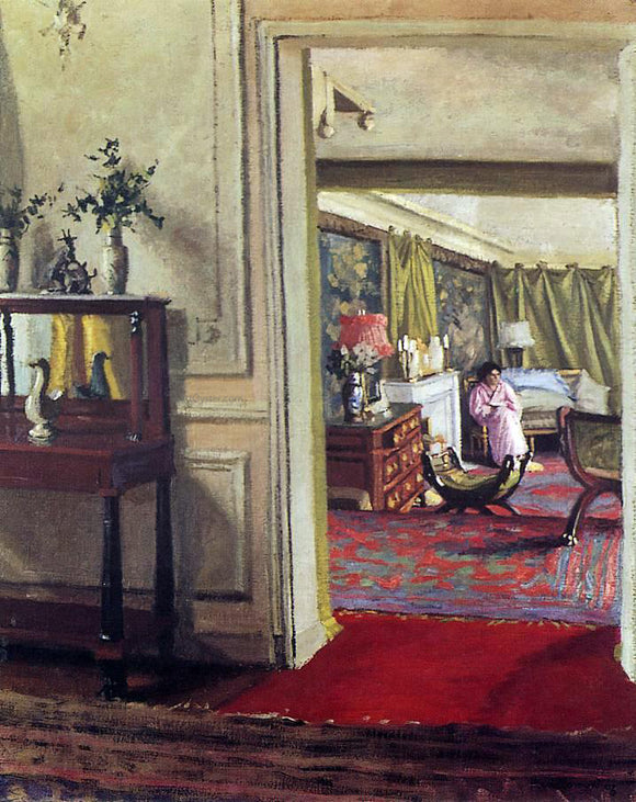  Felix Vallotton Interior with Woman in Pink - Canvas Art Print