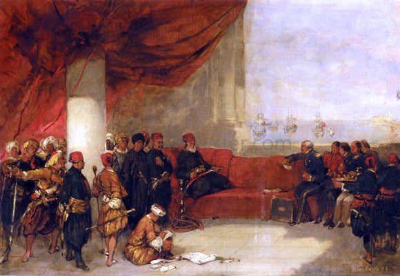  David Roberts Interview with the Viceroy of Egypt at His Palace in Alexandria - Canvas Art Print