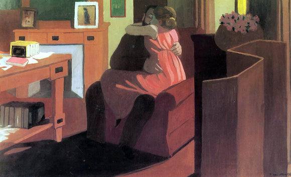  Felix Vallotton Intimacy (also known as Interior with Couple and Screen) - Canvas Art Print