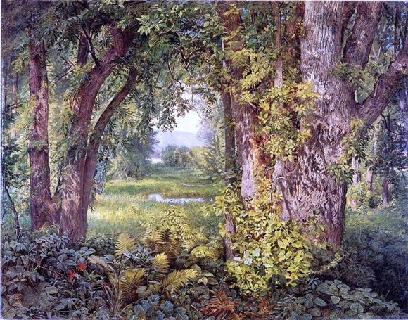  William Trost Richards Into the Woods - Canvas Art Print