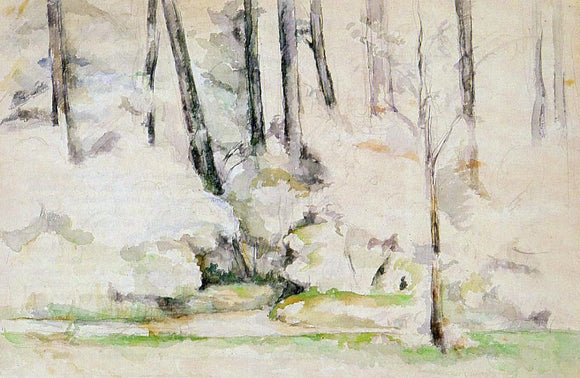  Paul Cezanne Into the Woods - Canvas Art Print
