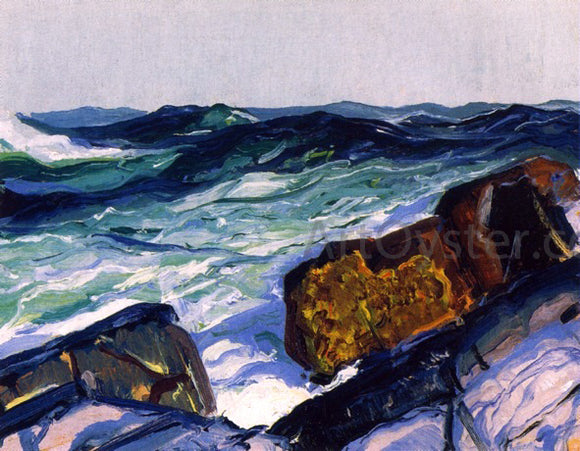  George Wesley Bellows Iron Coast, Monhegan - Canvas Art Print