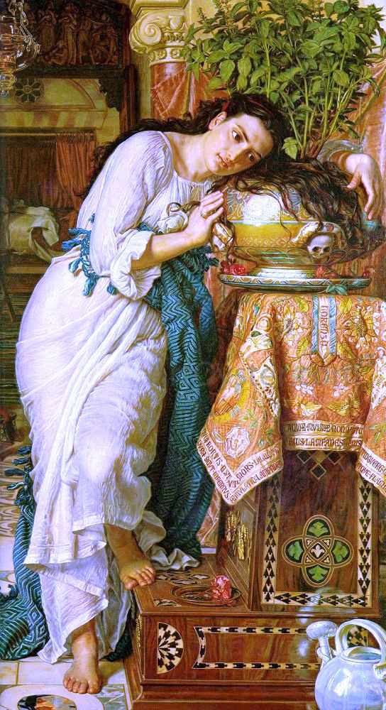  William Holman Hunt Isabella and the Pot of Basil - Canvas Art Print