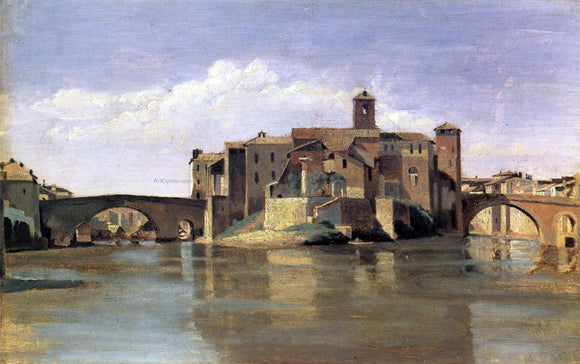 Jean-Baptiste-Camille Corot Island of San Bartolommeo - Canvas Art Print