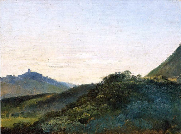  Francois-Marius Granet Italian Hills at Dawn - Canvas Art Print