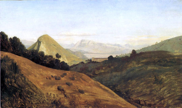  Theodore d Aligny Italian Hills at Dawn - Canvas Art Print