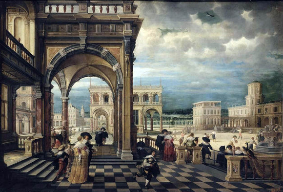  The Younger Hendrick Van  Steenwyck Italian Palace - Canvas Art Print