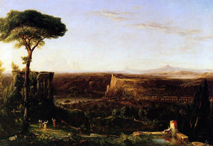  Thomas Cole Italian Scene, Composition - Canvas Art Print