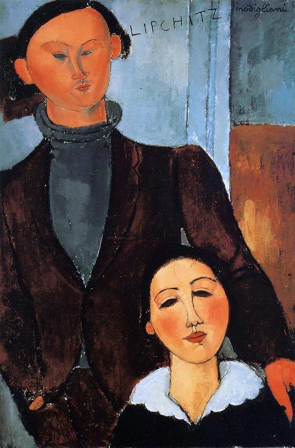  Amedeo Modigliani Jacques and Berthe Lipchitz - Canvas Art Print