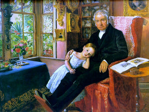 Sir Everett Millais James Wyatt and His Grandaughter Mary - Canvas Art Print