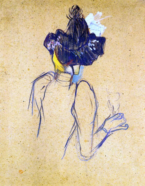  Henri De Toulouse-Lautrec Jane Avril Seen from the Back - Canvas Art Print