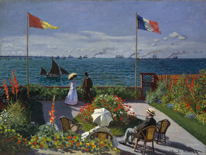  Claude Oscar Monet Jardin a Sainte-Adresse - Canvas Art Print