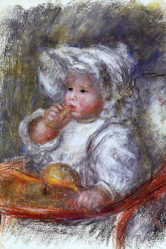  Pierre Auguste Renoir Jean Renoir in a Chair (also known as Child with a Biscuit) - Canvas Art Print