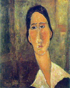  Amedeo Modigliani Jeanne Hebuterne with White Collar - Canvas Art Print
