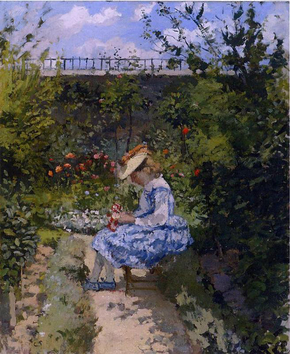  Camille Pissarro Jeanne in the Garden, Pontoise - Canvas Art Print