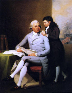  John Trumbull Jeremiah Wadsworth and His Son Daniel Wadsworth - Canvas Art Print