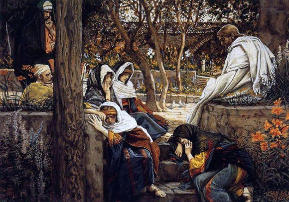  James Tissot Jesus at Bethany - Canvas Art Print