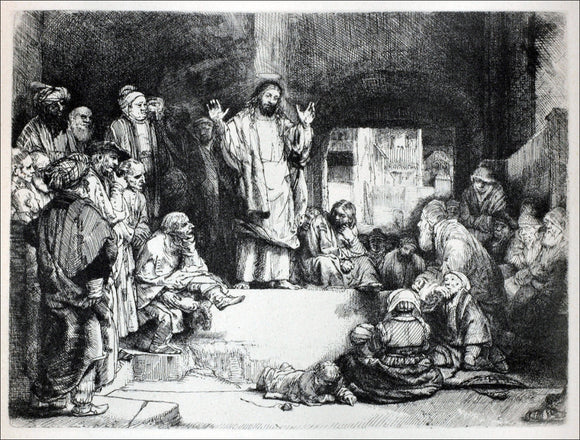  Rembrandt Van Rijn Jesus Preaching; called the 'La Tombe' - Canvas Art Print