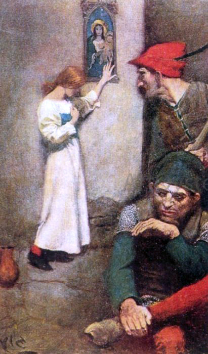  Howard Pyle Joan of Arc in Prison - Canvas Art Print