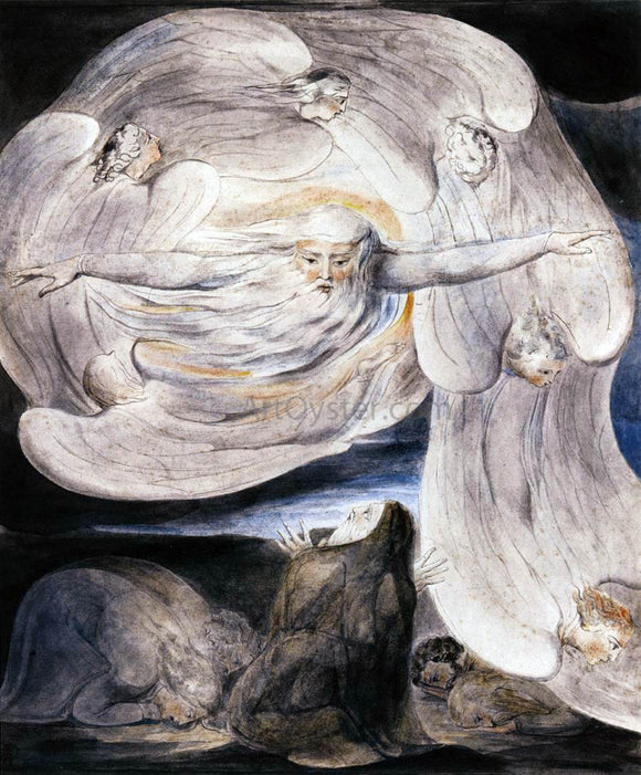  William Blake Job Confessing his Presumption to God who Answers from the Whirlwind - Canvas Art Print