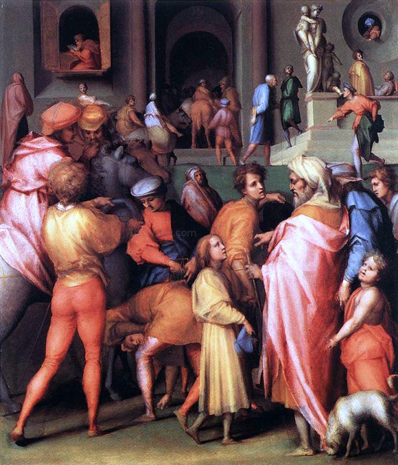  Jacopo Pontormo Joseph Being Sold to Potiphar - Canvas Art Print